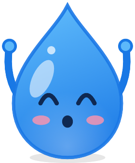 Drip, arms raised in a stretch.